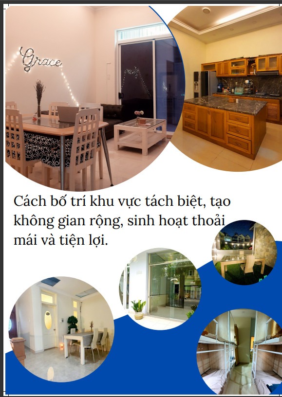 Bố trí khu vực tách biệt, không gian sống thoải mái