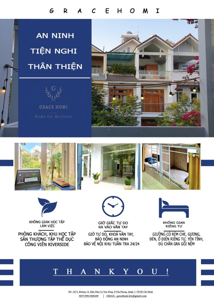 An ninh, tiện nghi, thân thiện tại Grace Homi